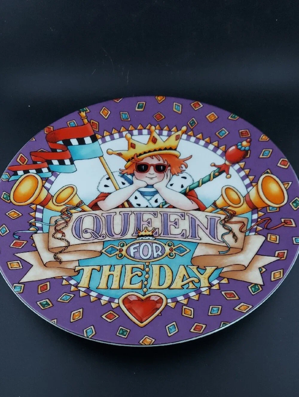Mary Engelbreit Queen for the Day Decorative Party Plate - 10.5